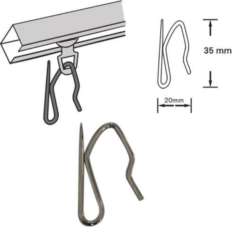 Prik Gordijnhaken Inschuif Kuifhaken Gordijnhaken Schelphaken