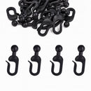 Gordijnrail Glijhaken Kunststof Gordijnhaken Zwart