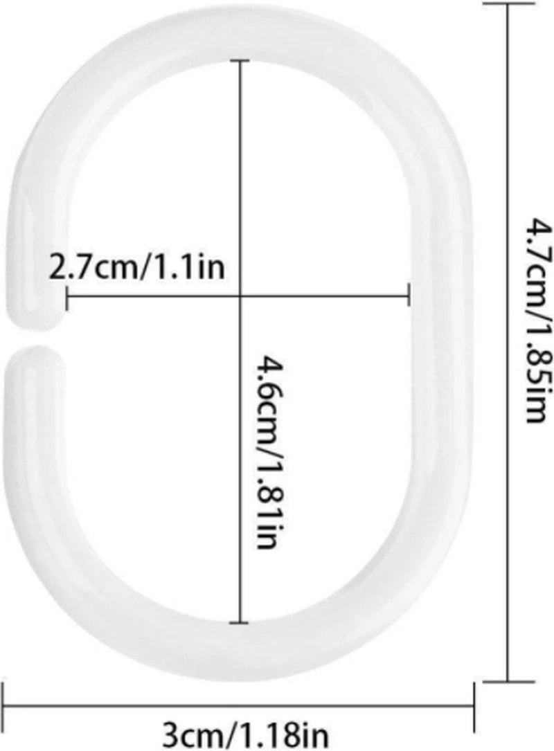 Gordijnringen Gordijnhaken Zwart Gordijn Accessoires 12 Stuks