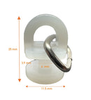 Gordijnrunners Wit 4 mm 10 Stuks