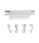 Gordijnrunners Gordijnhaken Gordijn Glijders Kunststof Wit 10 Stuks