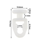 Gordijnrunners 10x Gordijnhaken Gordijn Glijders Kunststof Wit