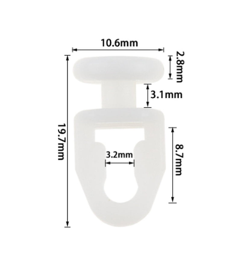 Gordijnrunners Gordijnhaken Gordijn Glijders Kunststof Wit