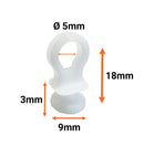 Gordijnrunners Gordijnglijders Gordijnhaken Gordijn Glijders Kunststof Wit 10 Stuks