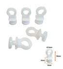 Gordijnrunners Gordijnglijders Gordijnhaken Gordijn Glijders Kunststof Wit 10 Stuks