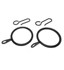 Gordijnring met Gordijnhaak Set Zwart