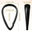 Gordijnring Gordijnhaken Zwart Ovaal Gordijn Geluiddempend