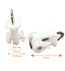 Gordijnrunners U-Rail Wit Gordijnhaken 10 Stuks