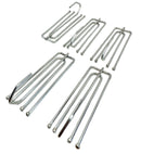 Plooihaken 4 poot longneck Gordijnhaken Schelphaken RVS 10 Stuks