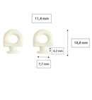 Gordijnrunners 10x Gordijnglijders Gordijnrails Gordijnhaken Gordijn Glijders Kunststof Wit