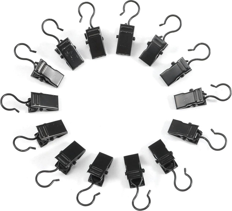 Gordijnclips Zwart Gordijnhaken 10 stuks