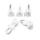 Gordijnrunners U-Rail Wit Gordijnhaken 10 Stuks