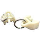 Gordijnrunners T-Rails RVS 10 Stuks